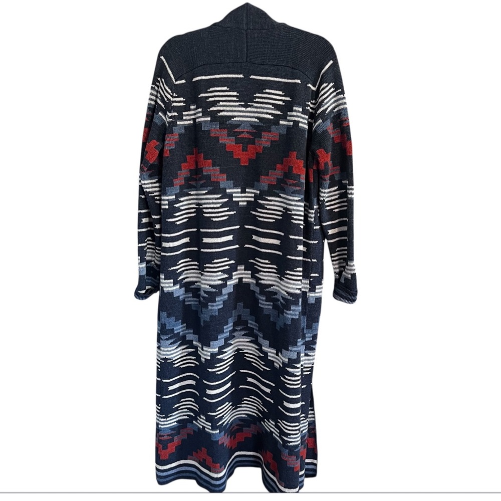 Pendleton Blue and Orange Patterned Cardigan - Picture 6 of 15